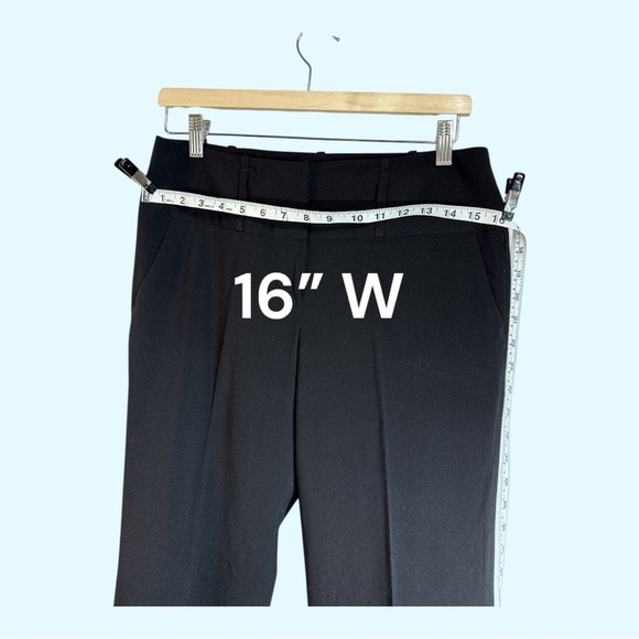 Larry Levine Stretch Petite Dress Slacks Black with Cuff Pant Legs Size 6P - Picture 3 of 10